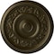 Ekena Millwork Tyrone Ceiling Medallion (Fits Canopies up to 6 3/4"), Hand-Painted Green Gold, 16 1/8"OD x 3/4"P CM16TYGGS - alternate 1